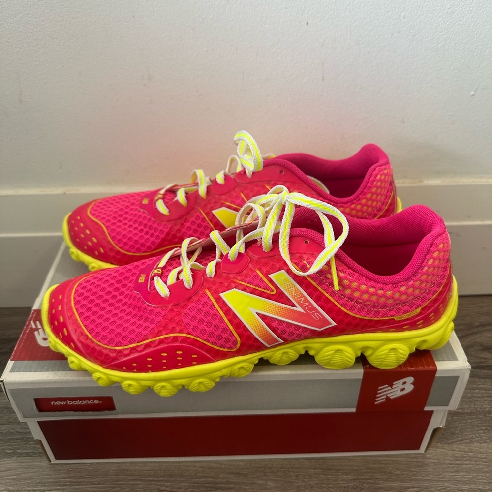New Balance Pink and Yellow Running Shoes
